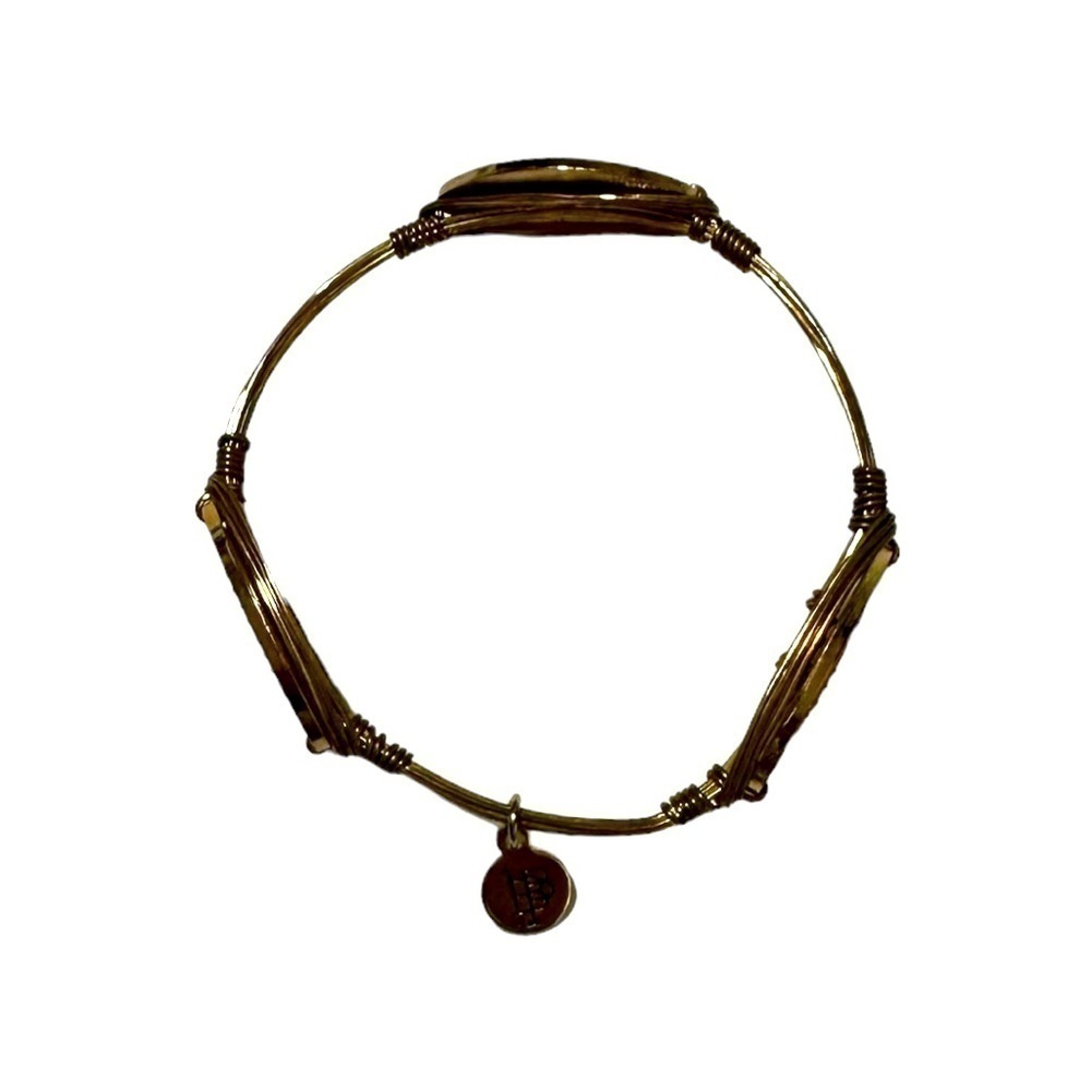Bourbon & Boweties 3 Red Footballs Bangle Size Large - Picture 4 of 5